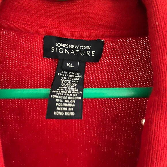 BNWT JONES NEW YORK Faux Pearl (XL) Crimson Red - Picture 2 of 6